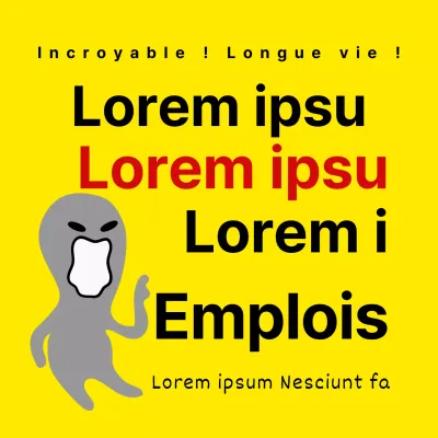 Mèmes viraux émotionnels de catégorie B avec illustrations d'extraterrestres sur fond jaune