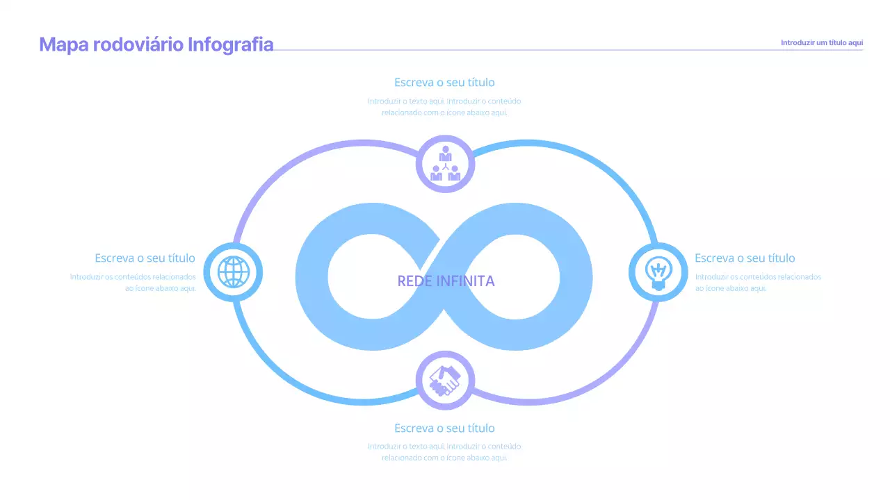 roxo luz azul roteiro infografias rede infinita negócios
