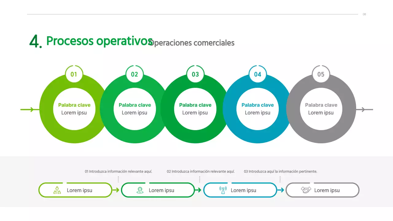 Plan de negocio con un concepto verde, limpio e ilustrado