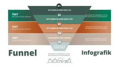 Schema eines grünen und braunen Trichtergemüseabdrucks