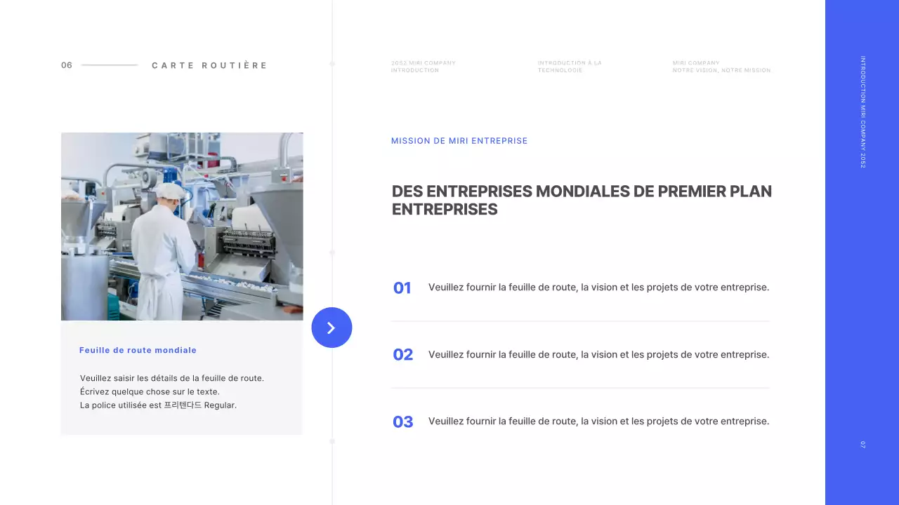 Concept de ligne de base en bleu et blanc Profil de l'entreprise