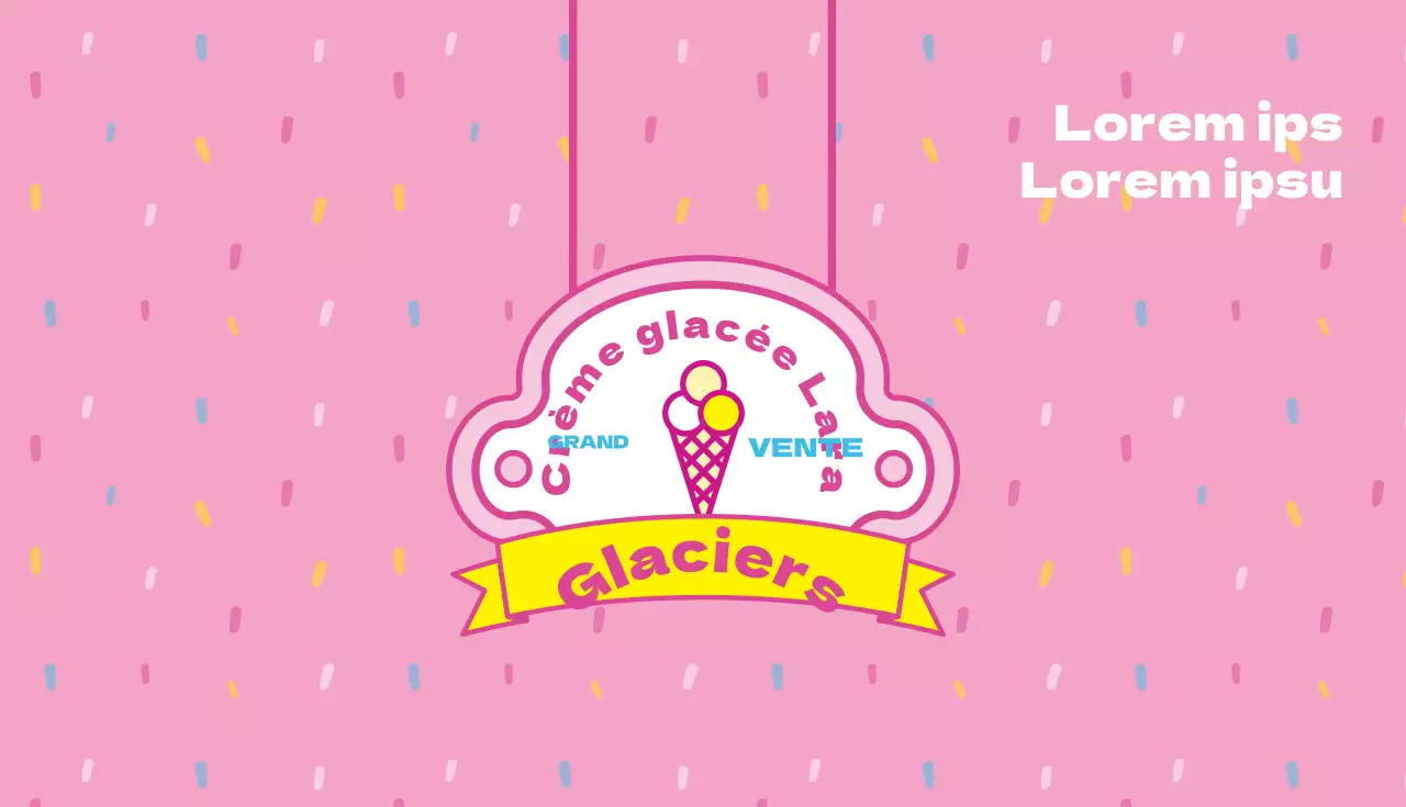 Carte de visite de la crème glacée Lara