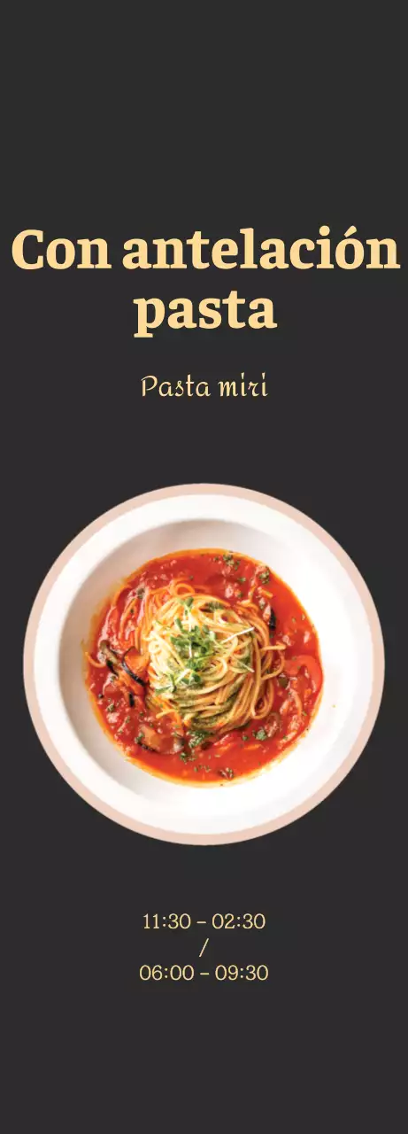 Promover la pasta con un fondo gris cálido y relajante