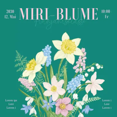 Ein minzartes, zart gefärbtes Blumenfeld der Klasse