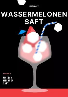 Schwarze Koralle Glamorphismus Wassermelone Saft