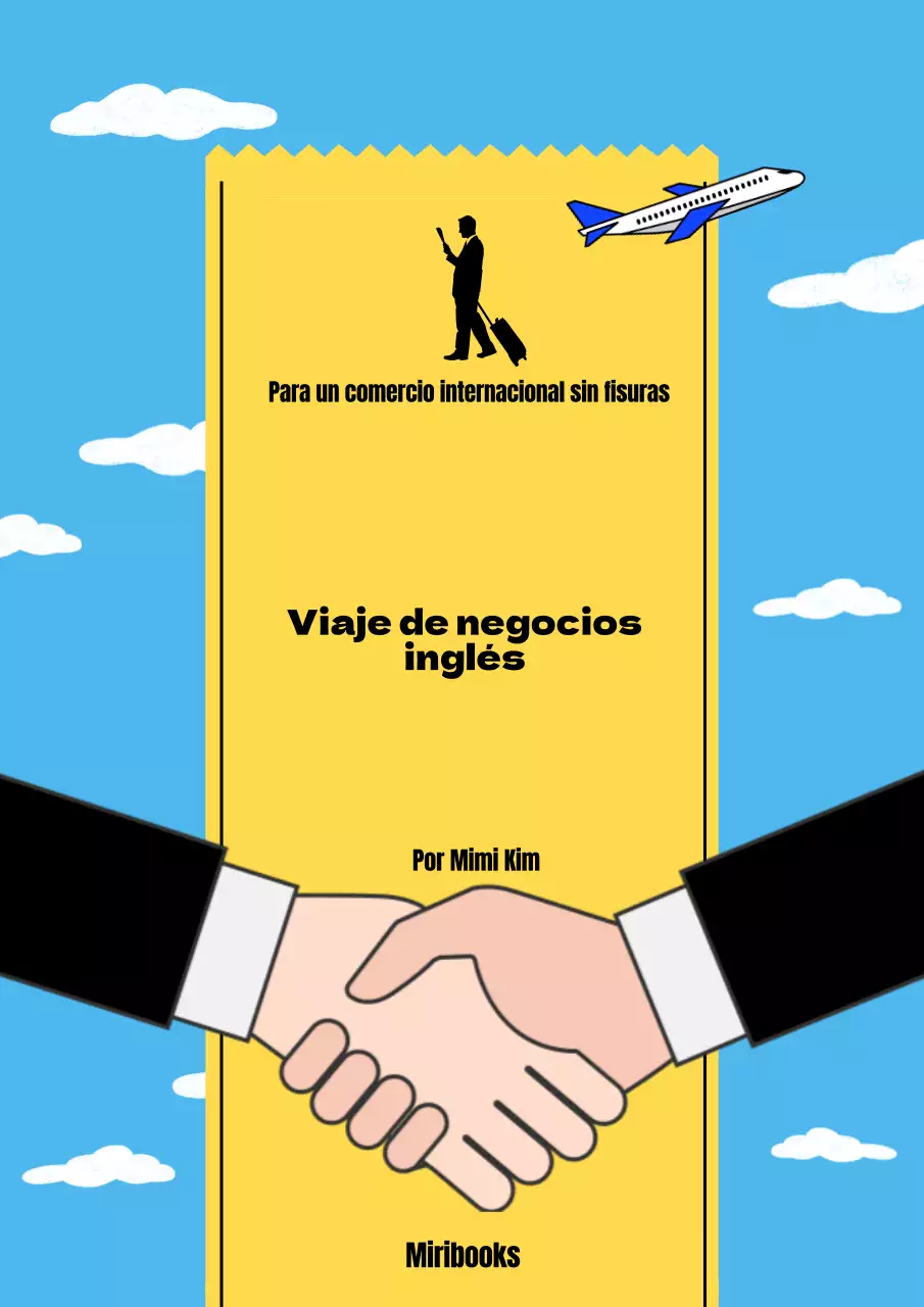 Carta de presentación sencilla en inglés para viajes de negocios en azul claro