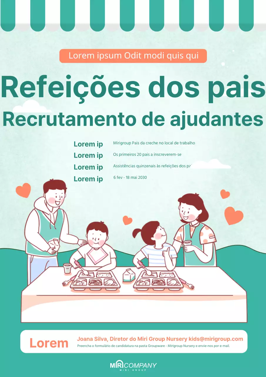 Verde / Cuidados infantis / Webposters / Voluntariado para empresas e organizações