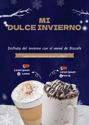 Winter Concept Café Drinks Carta de bebidas