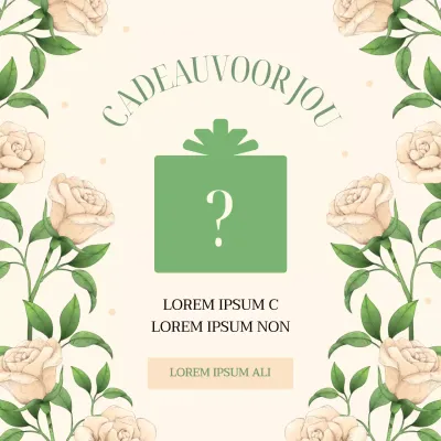 Een bloemenconcept in beige en chartreuse Bloem van de Maand