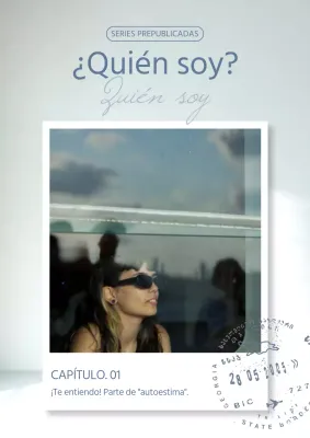 Cubierta de serie azul claro minimalista