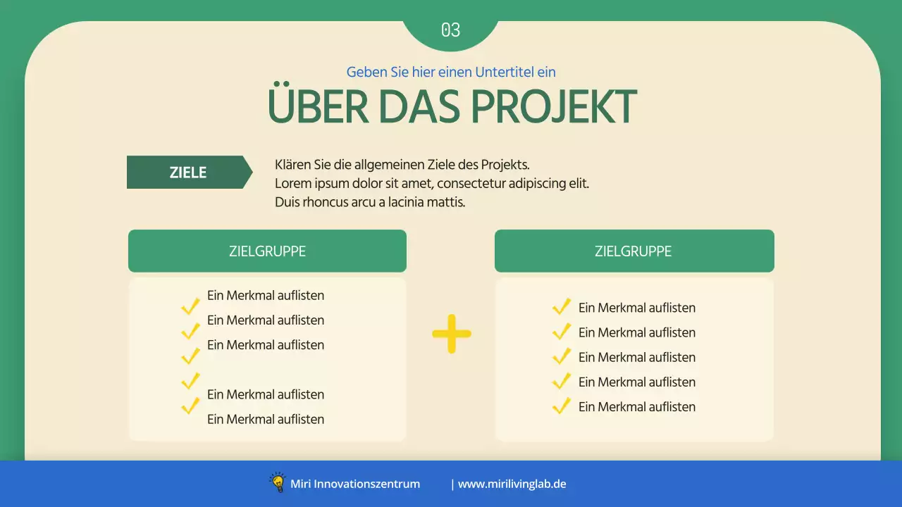 Ein einfacher grüner und blauer Geschäftsvorschlag zur Förderung der Selbstversorgung
