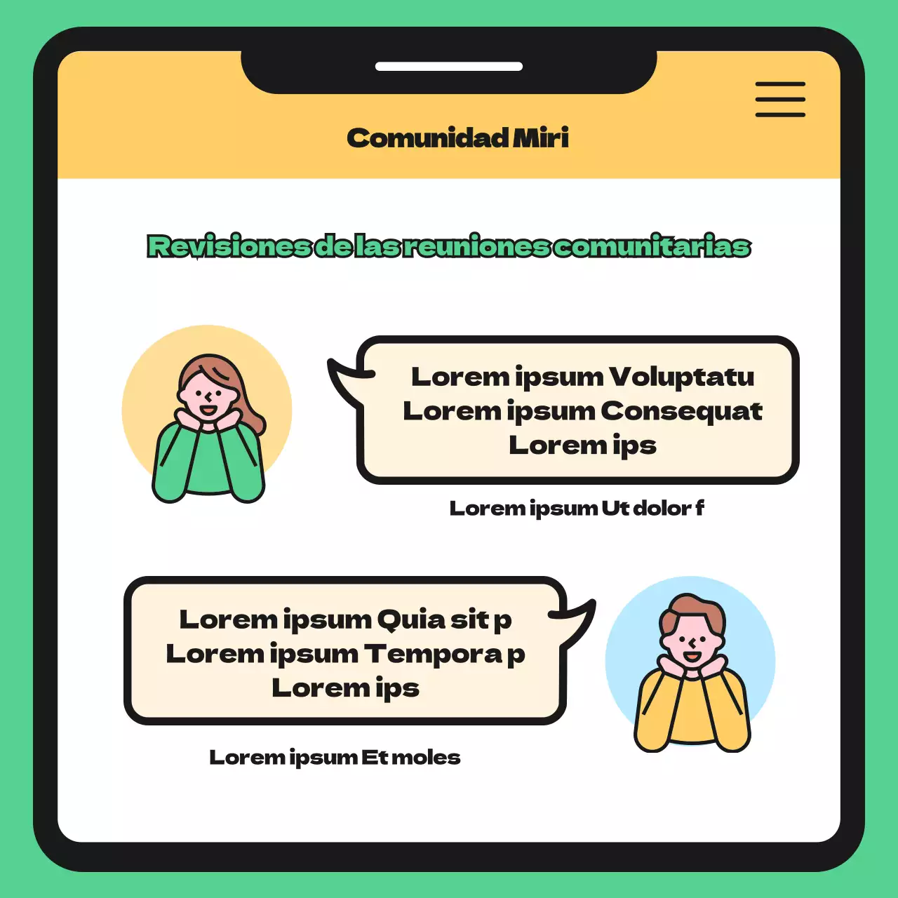 Promover una sencilla plataforma comunitaria verde y amarilla