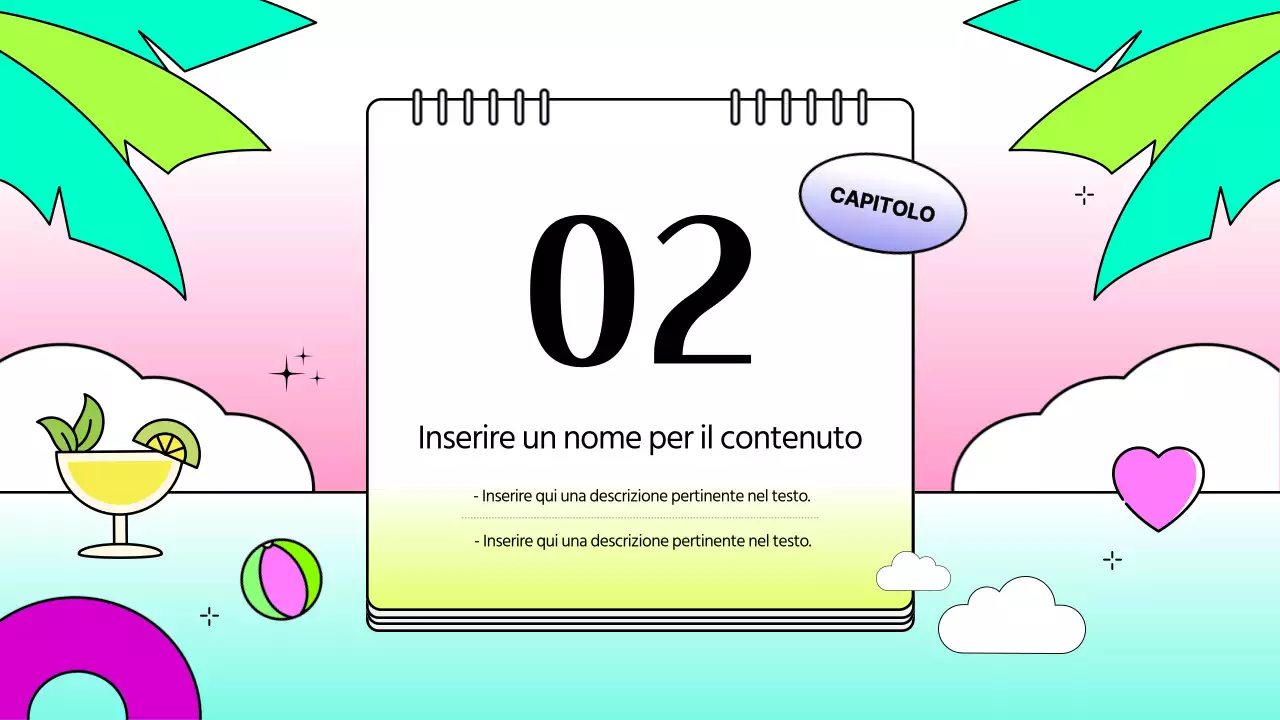 Rapporto strategico kitsch con il concetto di diario delle vacanze