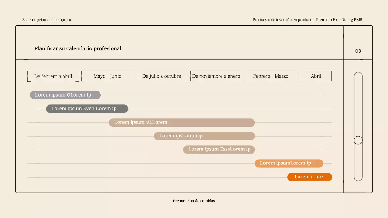 Una sencilla y elegante cubierta RMR en tonos beige