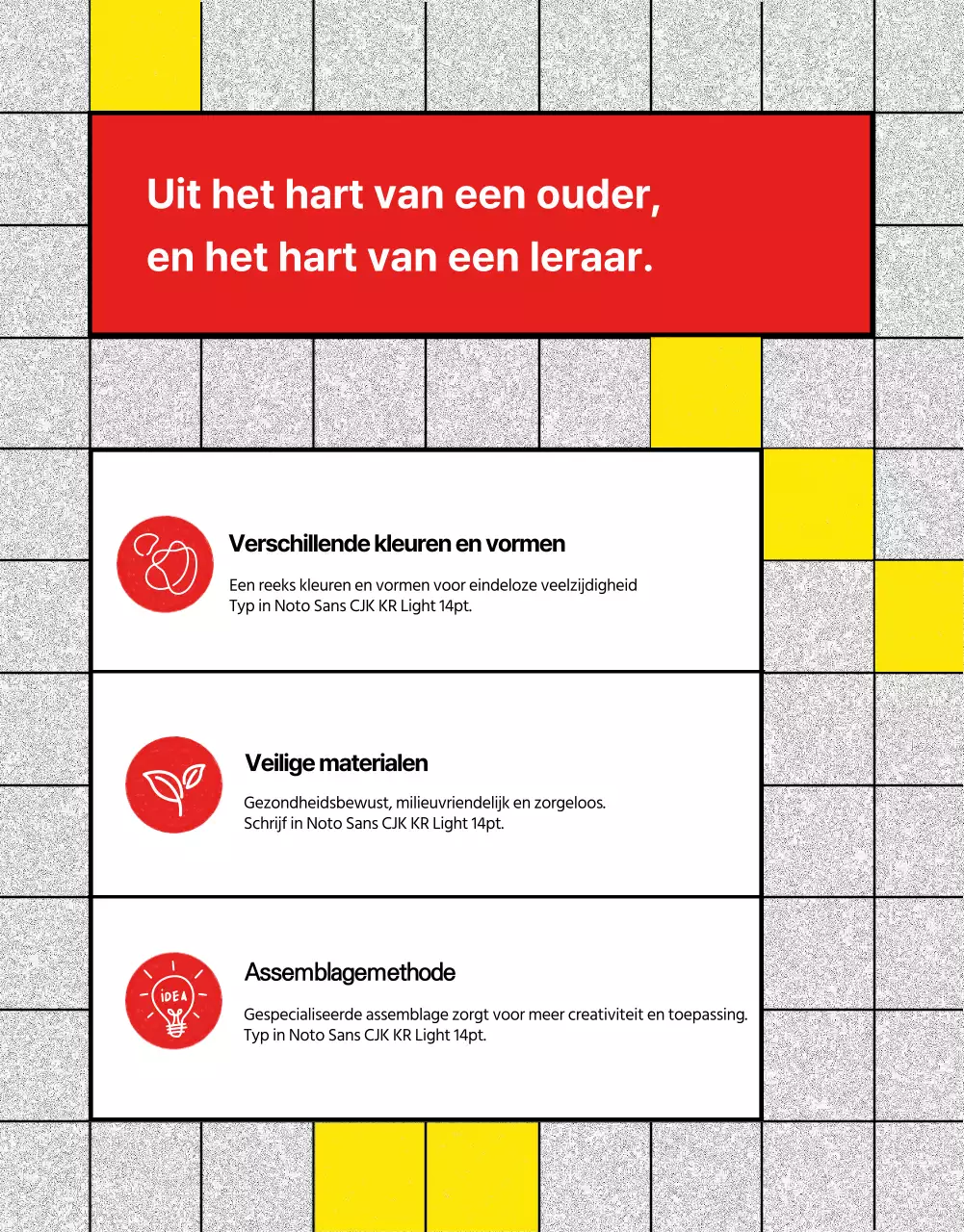 Promoot Kinderdag met een retro kleurenraster