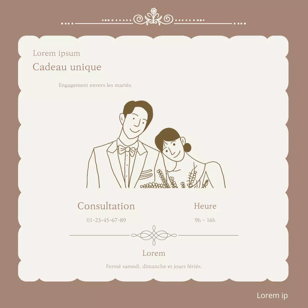 Faveurs de mariage luxueuses marron et beige thème promotionnel