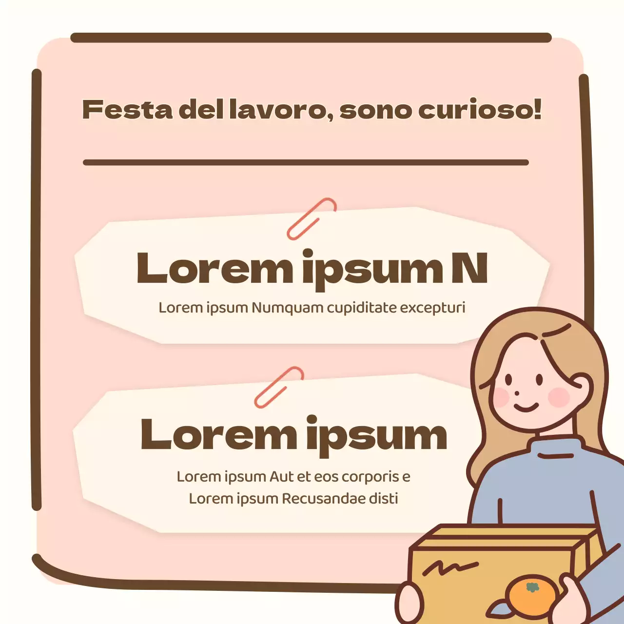 Una bella e calda conoscenza delle vacanze dei lavoratori in colori pastello