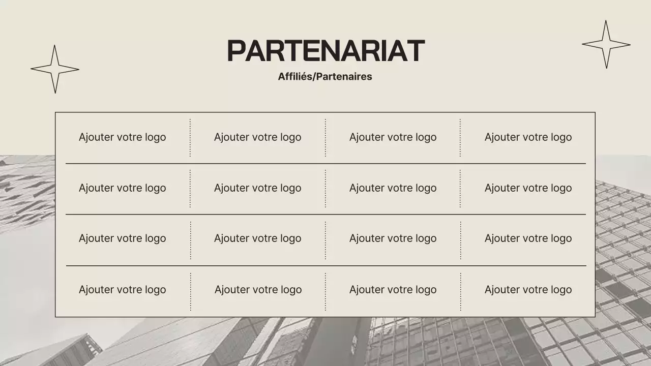 Un profil d'entreprise simple en beige