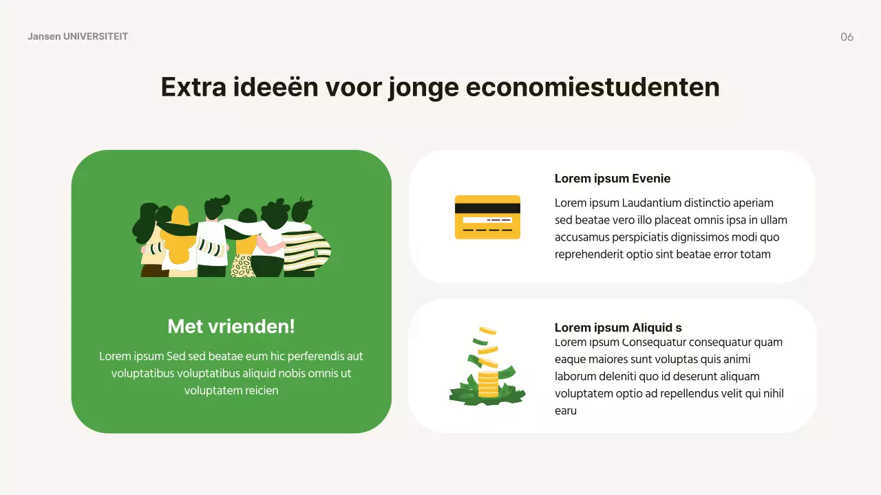 Eenvoudig geel en bruin voorlichtingsmateriaal voor jongeren