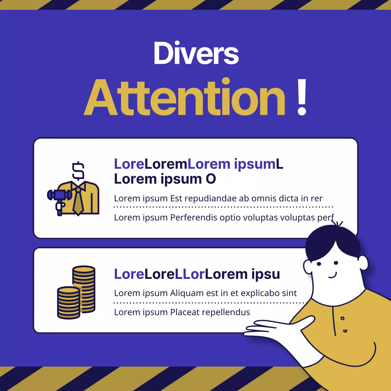 Guide d'investissement dans les ventes aux enchères immobilières minimalistes bleu et or