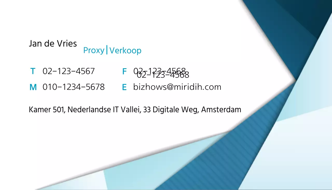 Zakelijke visitekaartjes