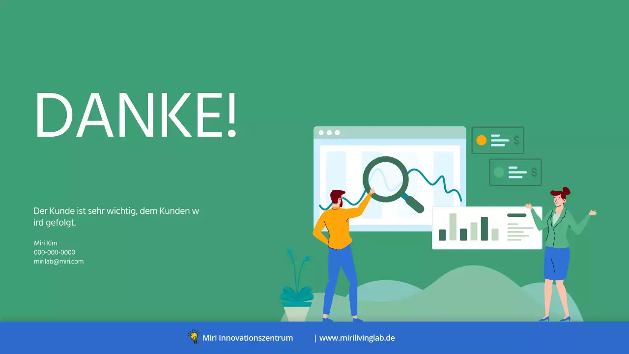 Ein einfacher grüner und blauer Geschäftsvorschlag zur Förderung der Selbstversorgung