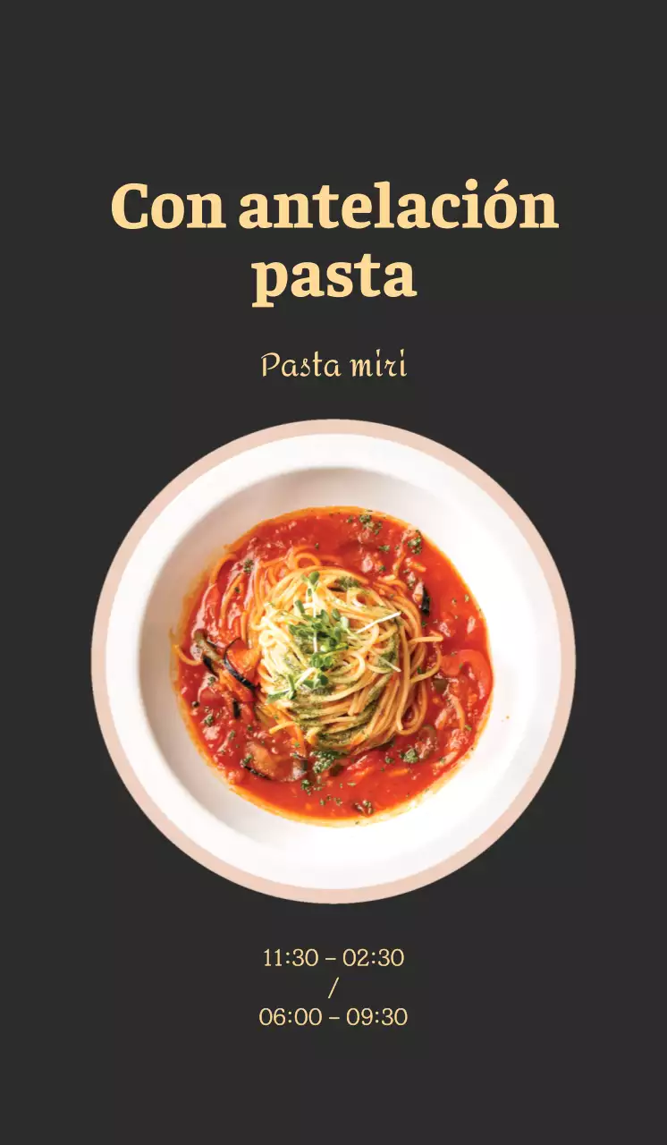 Promover la pasta con un fondo gris cálido y relajante