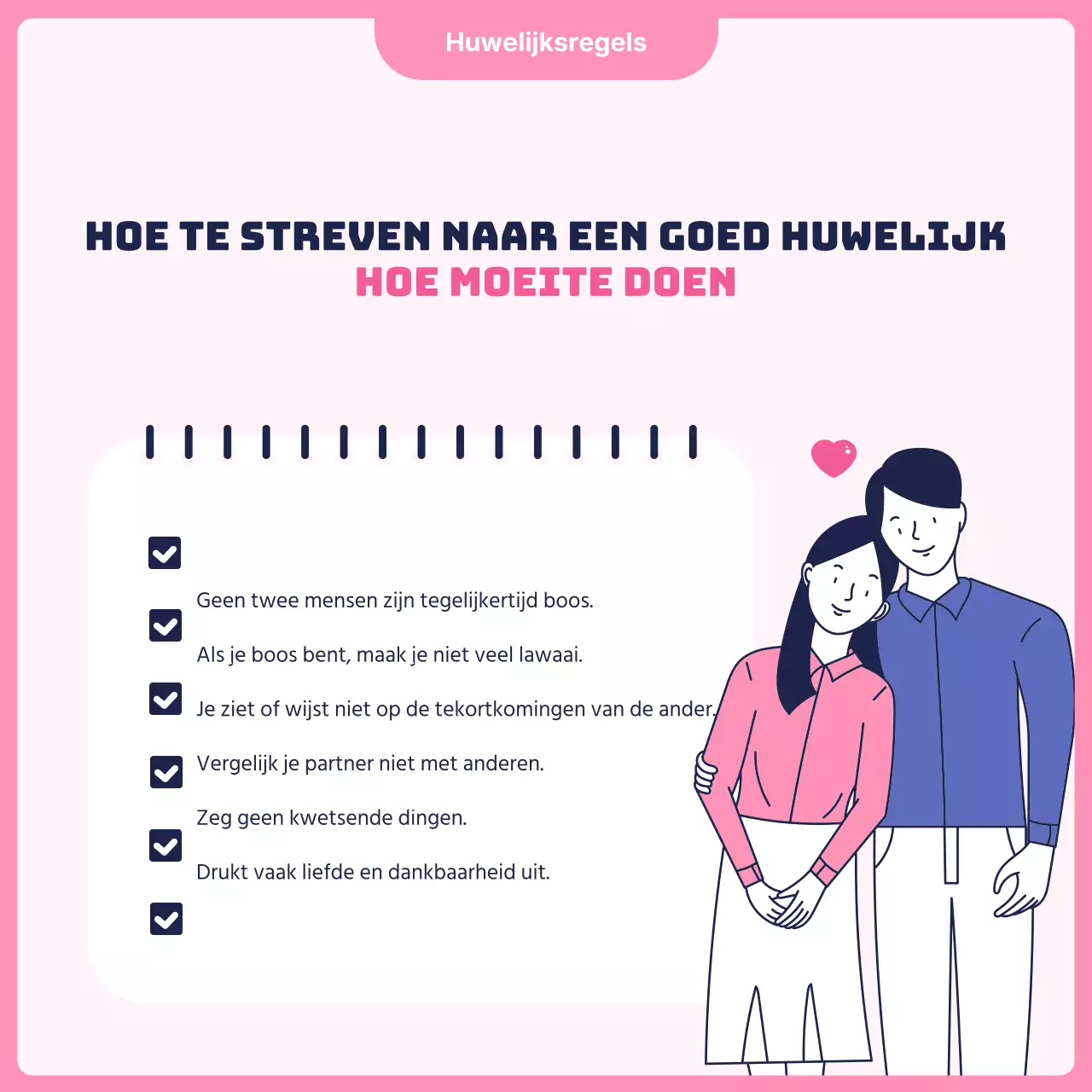 Een advertentie voor een schattige roze en blauwe psychotherapiekliniek voor koppels.
