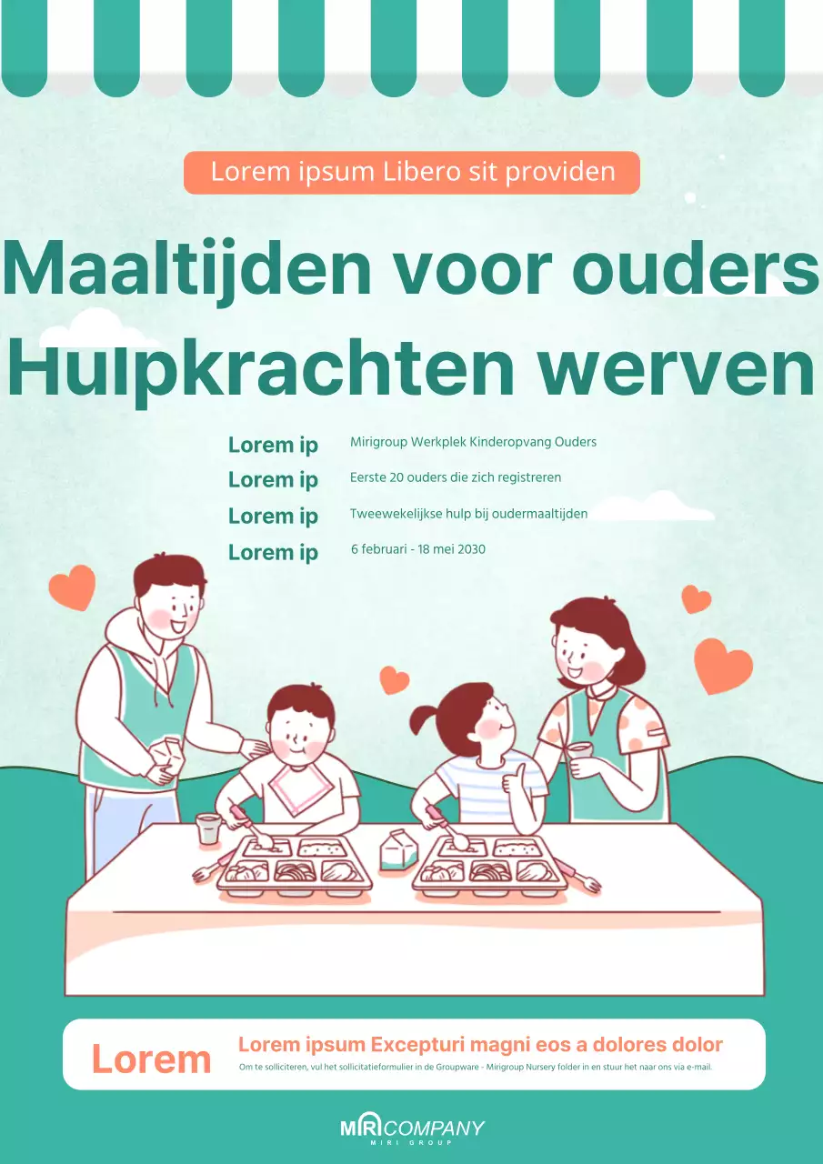 Groen / Kinderopvang / Webposters / Vrijwilligerswerk voor bedrijven en organisaties
