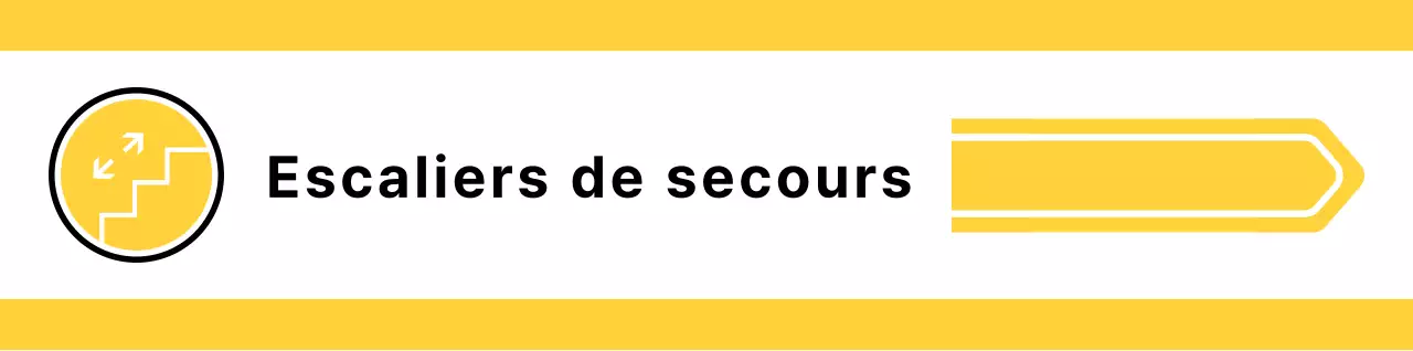 Pour le guidage de l'emplacement avec des pictogrammes jaunes et verts simples