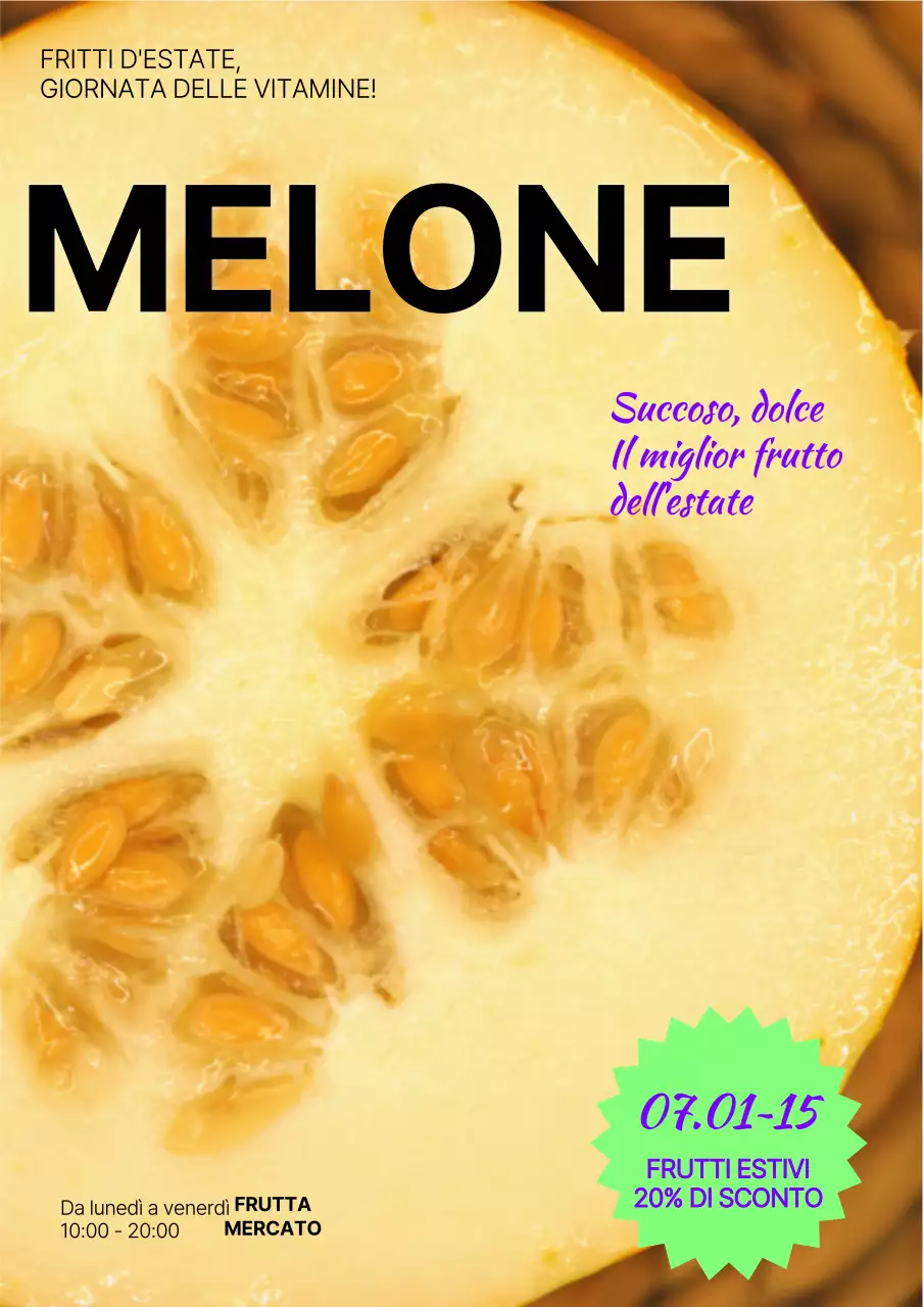 Informazioni sulla vendita di frutta gialla estiva