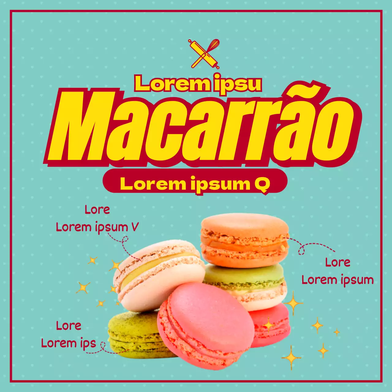 Macarons de menta e amarelo-vermelho num só dia: uma aula de um dia