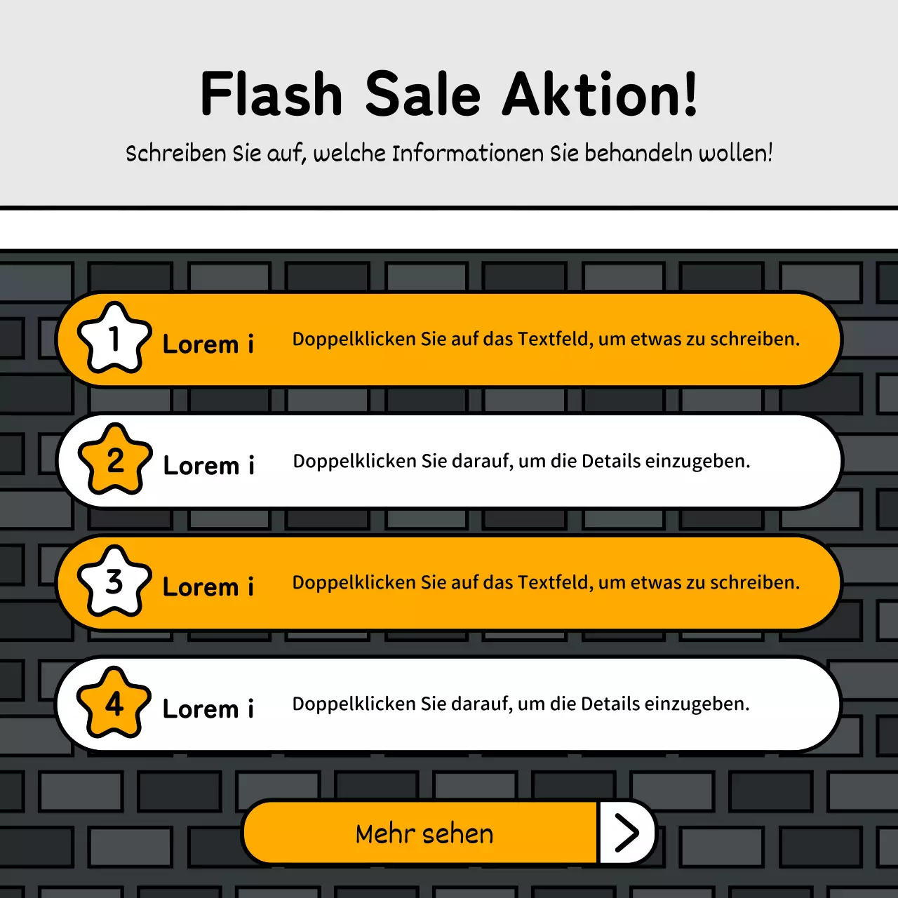 Einfache und niedliche Illustration Stil Veranstaltung mit blauen, roten und gelben Akzenten