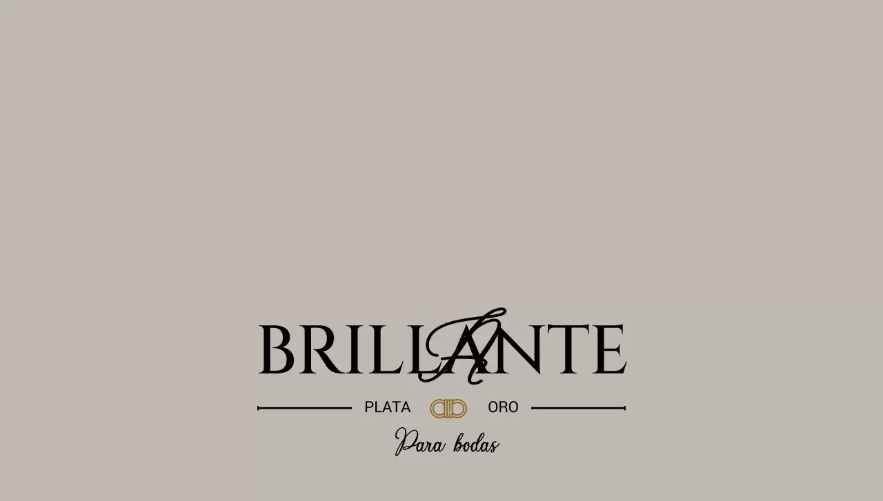 Diseño con el logotipo de una joyería exclusiva para bodas, en negro y con clase