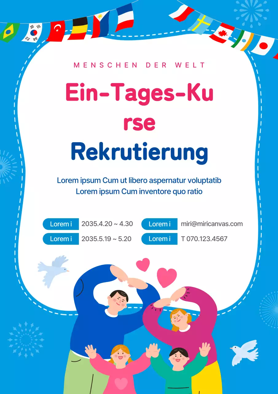 Hervorhebung von Abbildungen in Blau Einstellung von Tutoren für den Welttag-Einzelunterricht