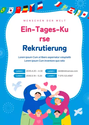 Hervorhebung von Abbildungen in Blau Einstellung von Tutoren für den Welttag-Einzelunterricht