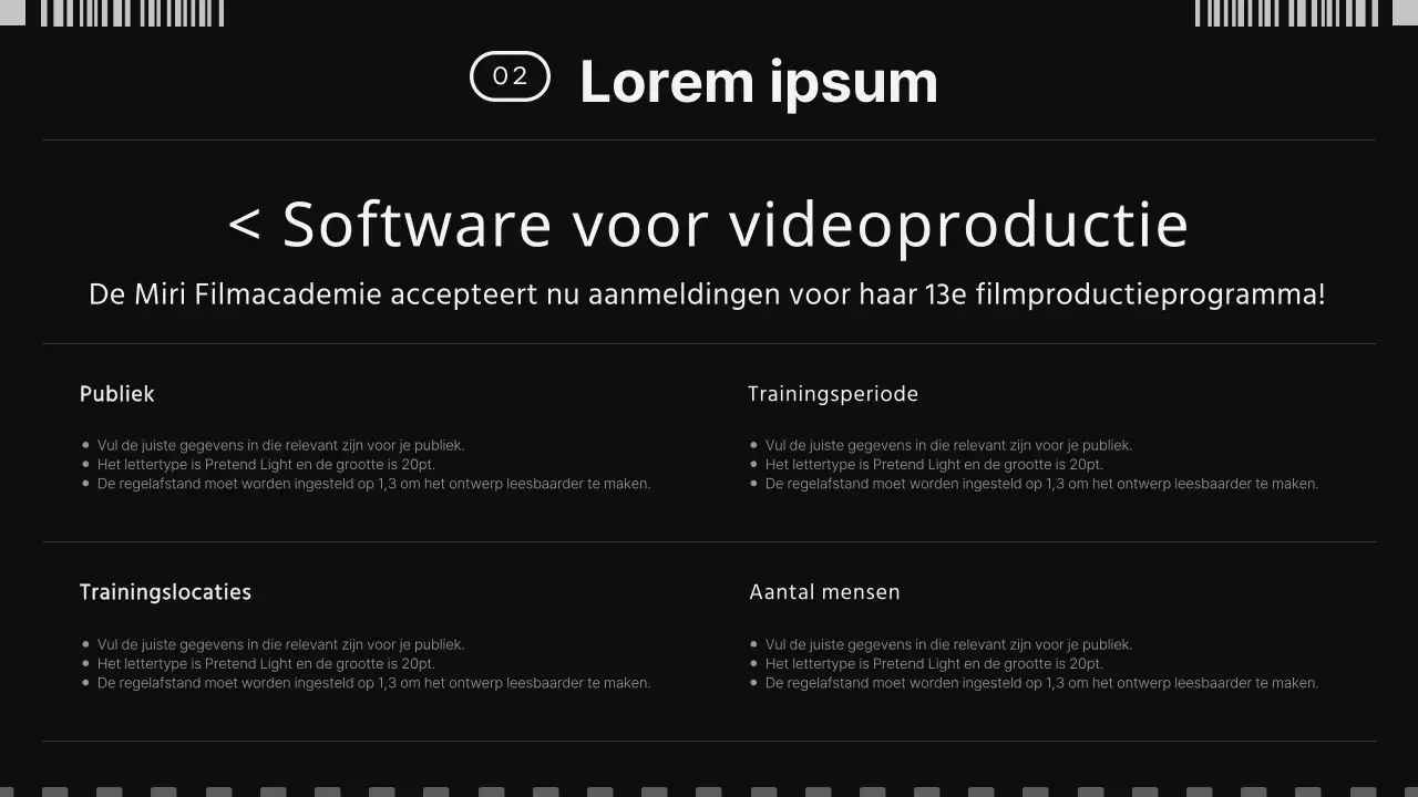 Filmconcept in zwart-wit ter promotie van de Filmacademie