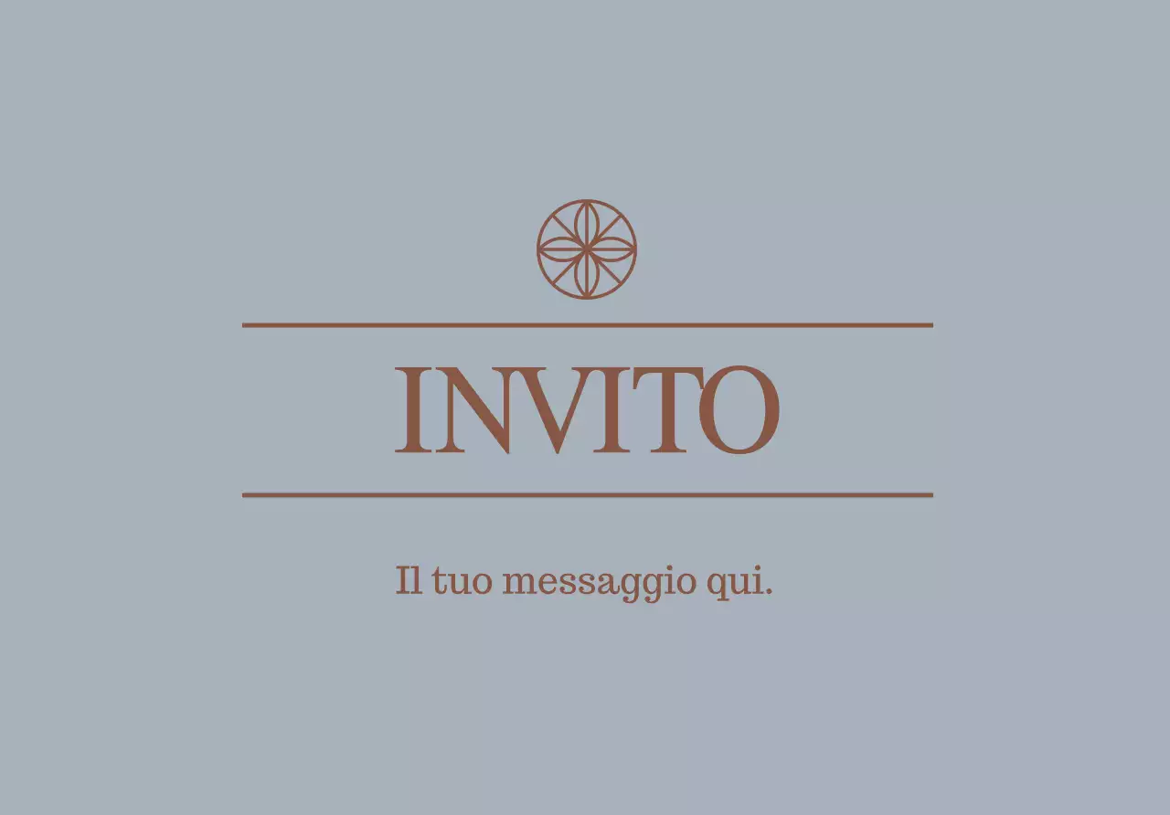 Semplice busta per cartolina d'invito con testo e illustrazione di linea del logo floreale