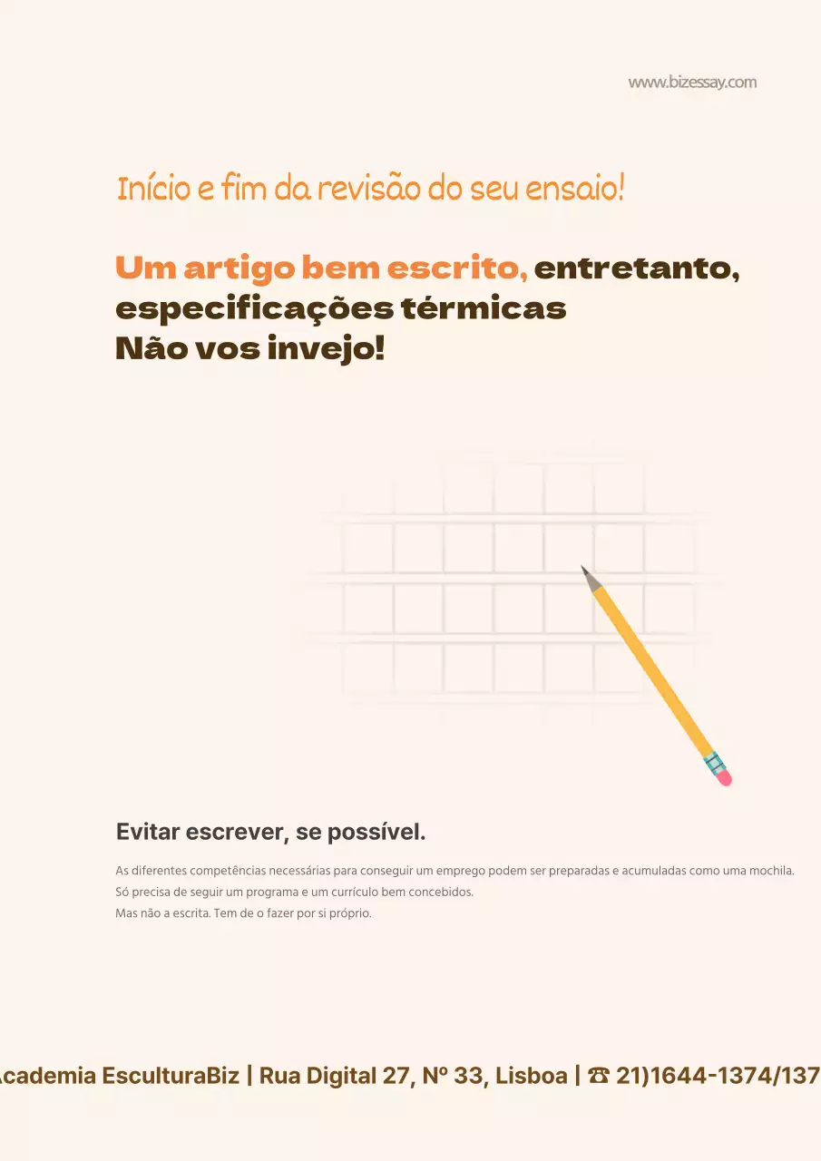 Promover uma escola de redação com uma ilustração a laranja de instrumentos de escrita