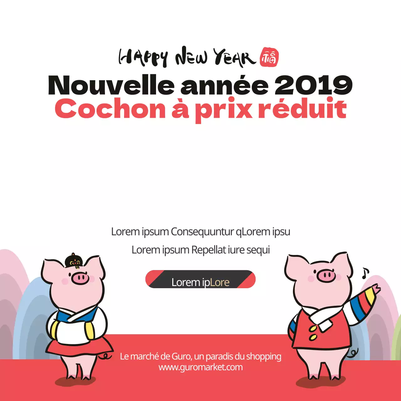Cochon de réduction pour le Nouvel An