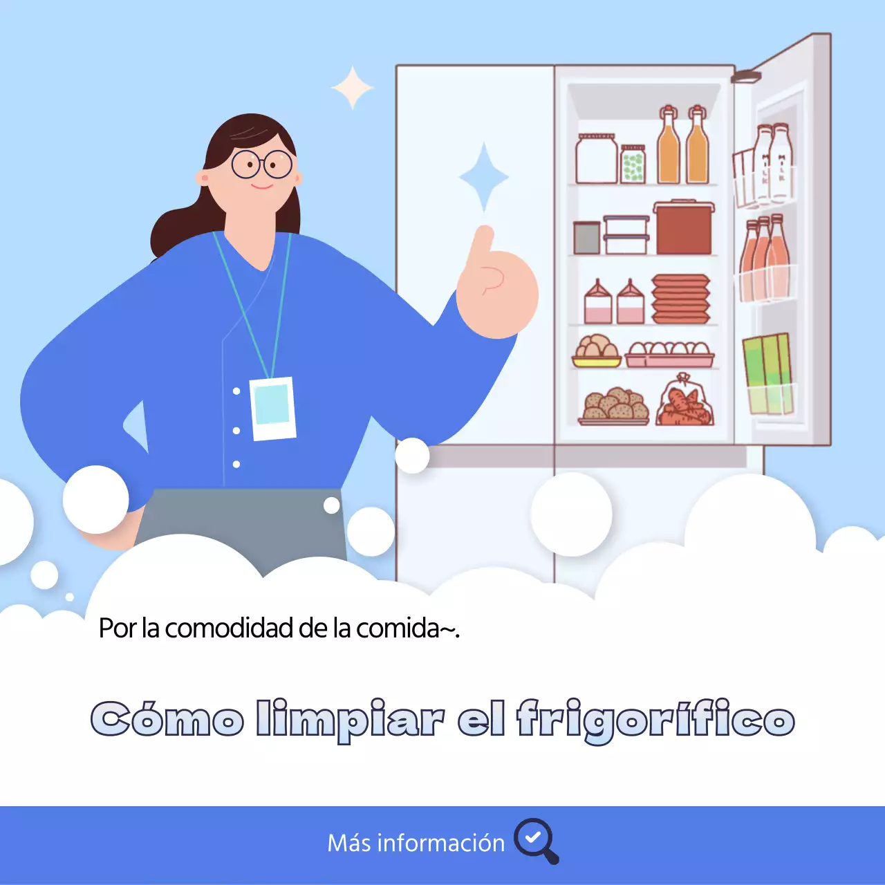 Guía para limpiar su frigorífico azul