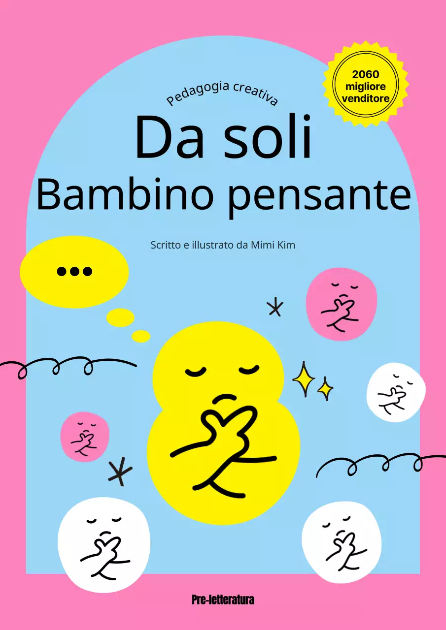 Una semplice copertina rosa e azzurra per How to Train Your Child (Come addestrare un bambino)