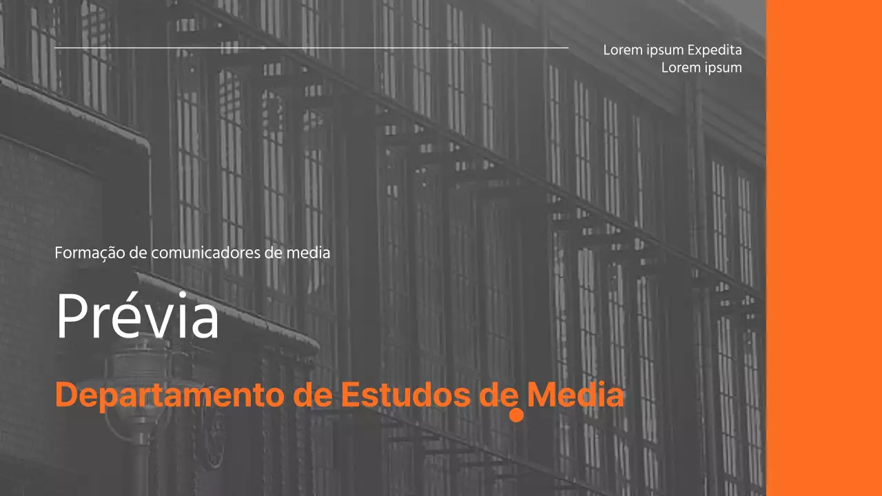 Apresentação do departamento de relações públicas da universidade moderna cinzenta e laranja
