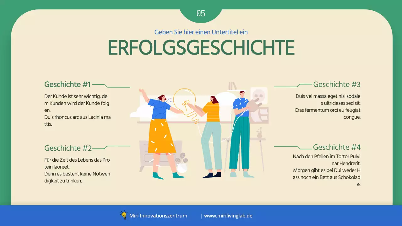 Ein einfacher grüner und blauer Geschäftsvorschlag zur Förderung der Selbstversorgung