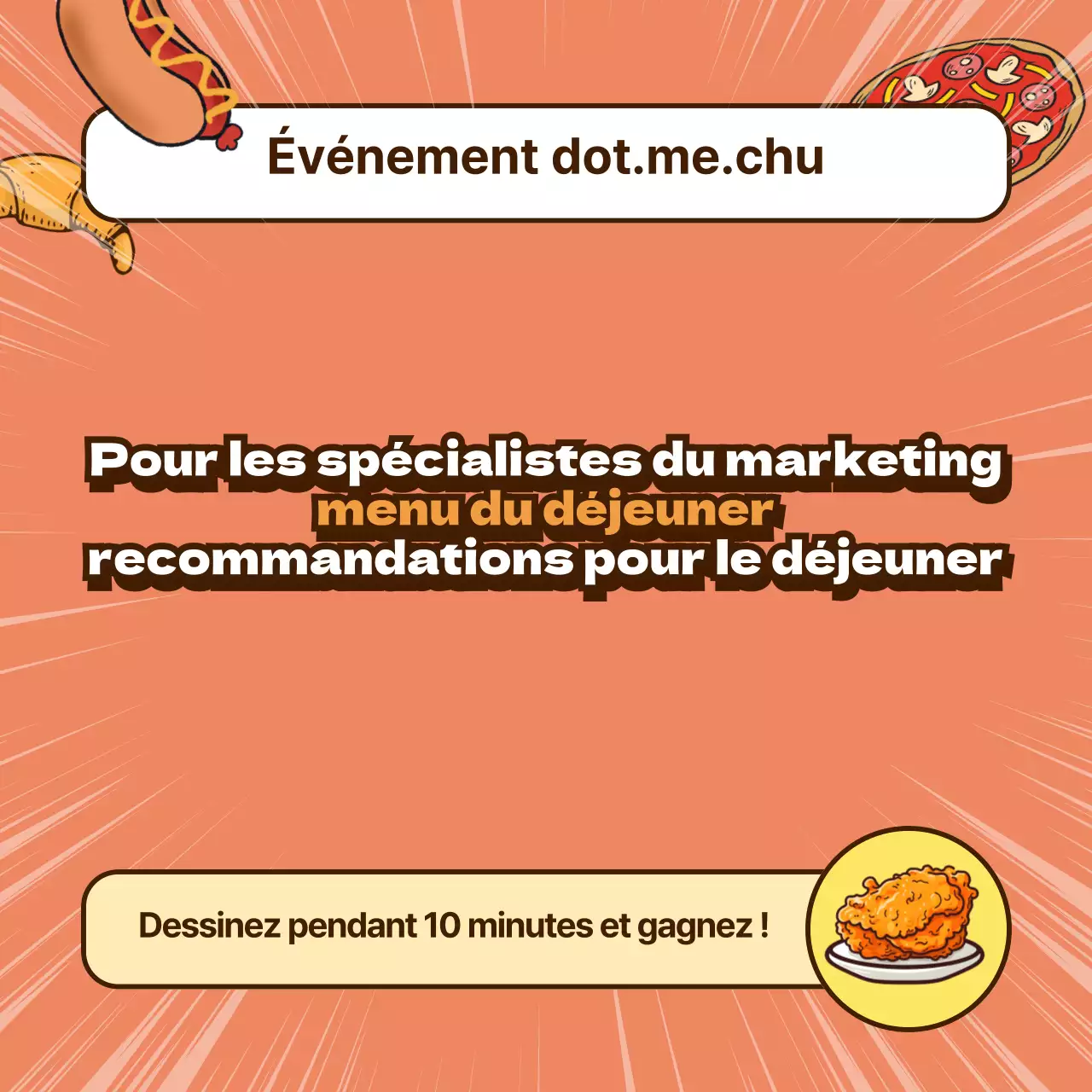 Un déjeuner orange et kitsch à l'occasion d'un événement