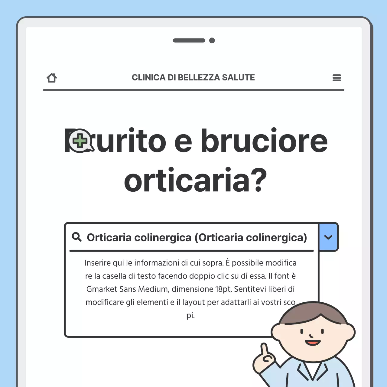 Promuovete il vostro ospedale con un simpatico concept mobile in azzurro