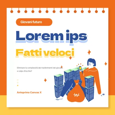 Testo del Prestito Giovani Arancione evidenziato con illustrazioni