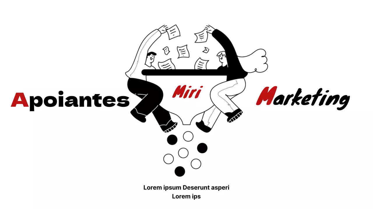 Materiais de reunião de estudo de marketing simples a preto e branco