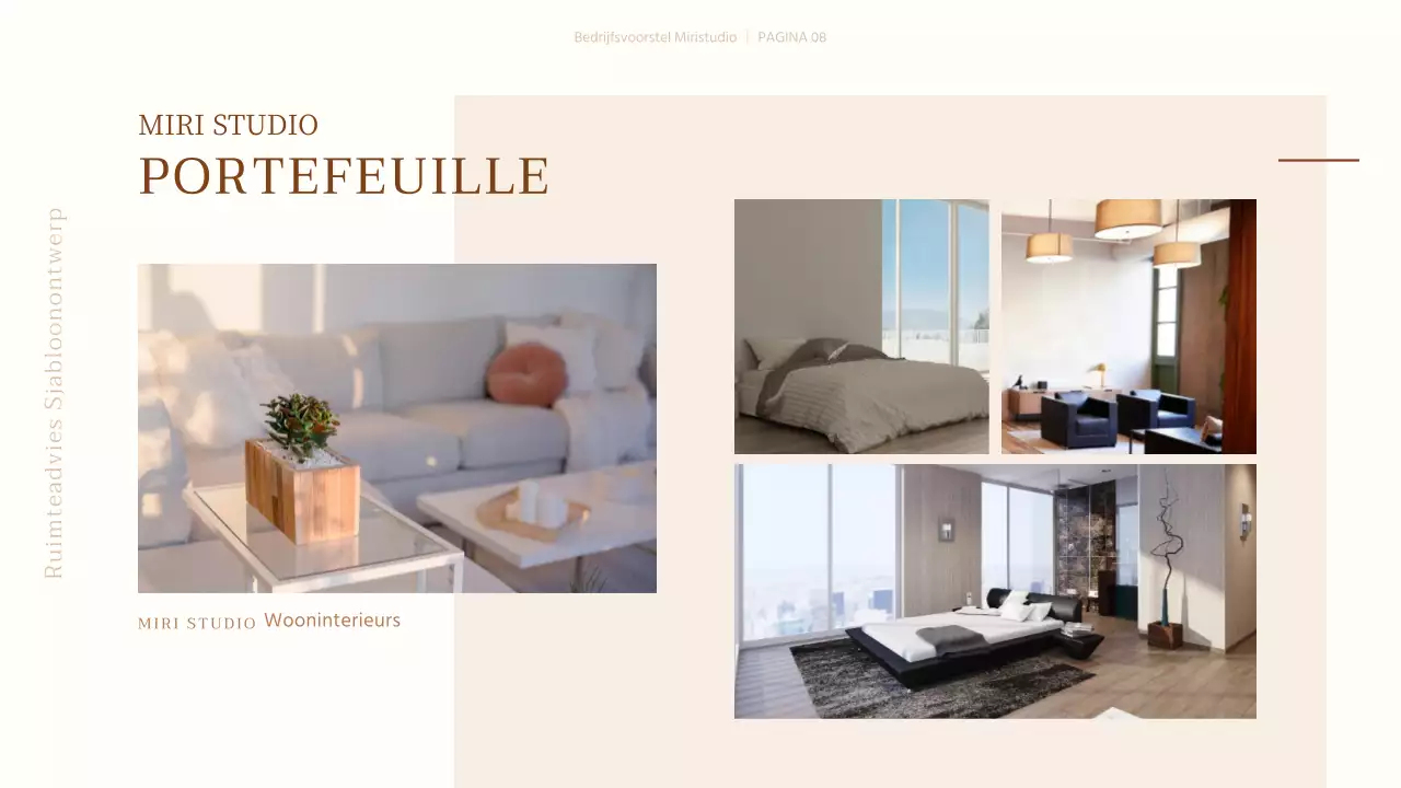 Eenvoudige presentatie van beige