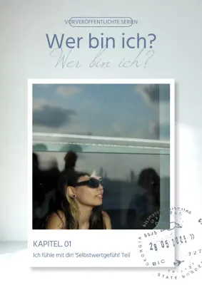 Hellblaues minimalistisches Seriencover